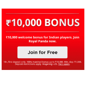 Royal panda casino bonus